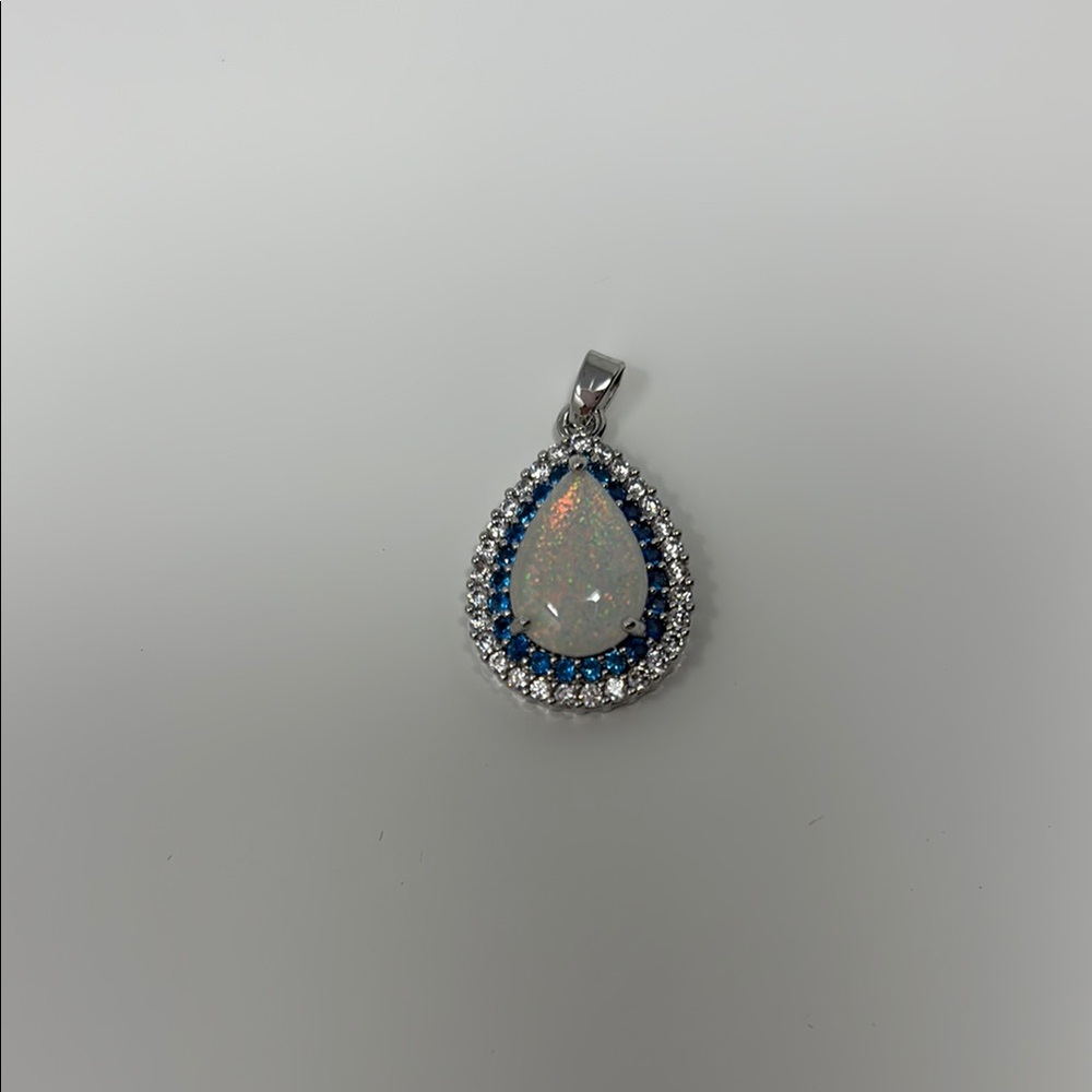 Elegant Silver and Blue Pendant